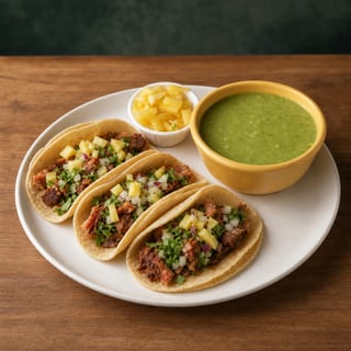 #4- 3 Tacos + soup, side, or drink